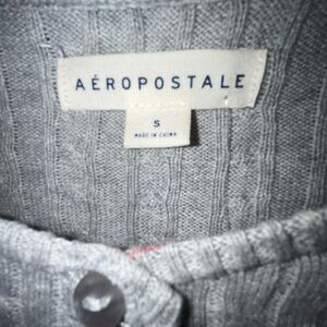 Aeropostale Light Gray Cable Knit Sweater